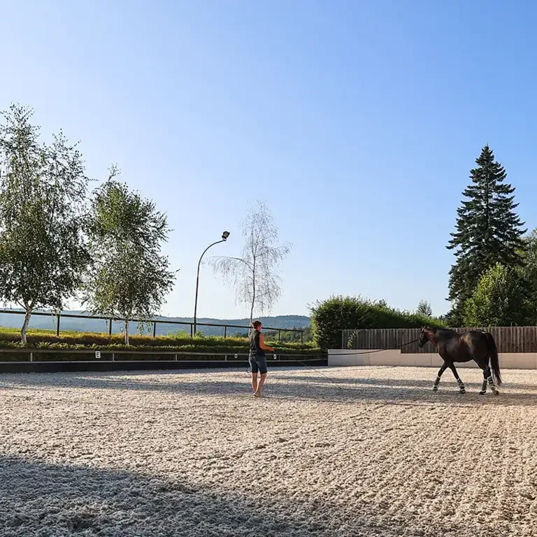 Eingezäunter Reitplatz